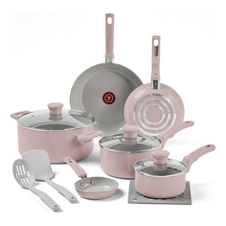 Bateria De Cocina Rosa T-fal Refresh Antiadherentes Cerámica Rosa Bateria De Cocina Rosa T-fal Refresh Antiadherentes Cerámica Rosa