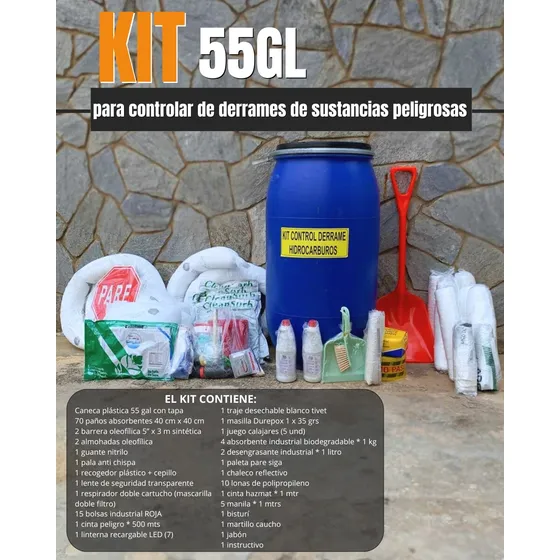Kit De Derrame En Caneca 55gl