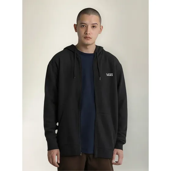 Campera Vans Modelo Basic Zip Hoodie Negro Exclusiva