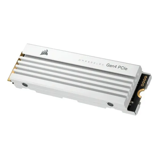 Ssd 1tb M.2 Nvme Pcie Gen 4x4 Corsair Mp600 Pro Lpx Cssd-f1000gbmp600plpw 1000gb Velocidade De Leitura Até 7100mb/s Gravação Até 5800mb/s Disco Com Dissipador Compatível Com Pc Notebook Ps5 Cor Branco