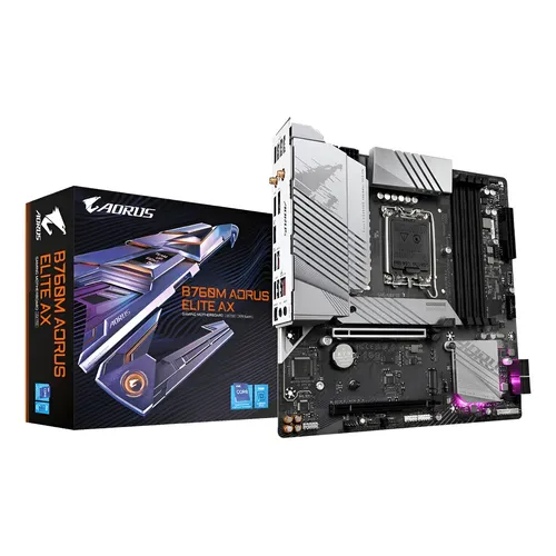 【新品】AORUS B760M AORUS ELITE WIFI6E DDR4 Placa Mãe Gigabyte B760m Aorus Elite Wifi6e Gen5 Lga 1700 Preto