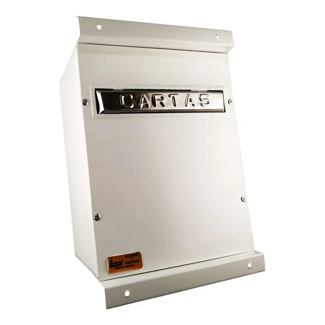 Buzon Cartero Para Reja Esmaltado Negro Con Soporte Y Llave