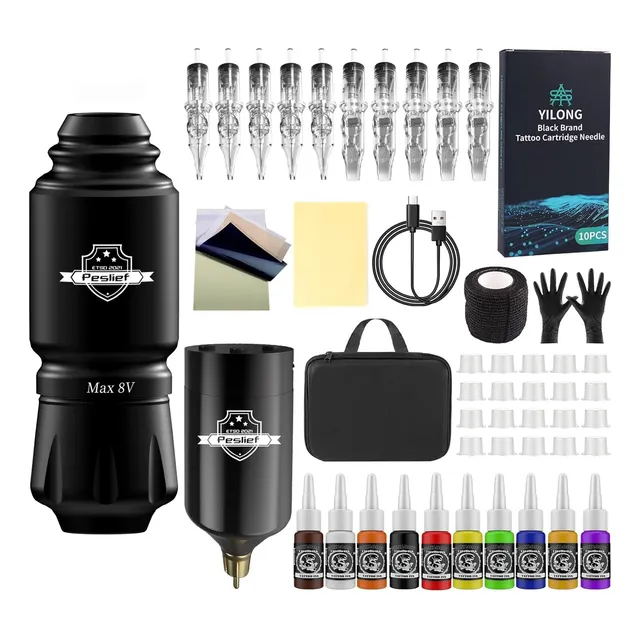 Peslief Rocket Tattoo Kit De Tatuaje Inalámbrico Kit Sv675