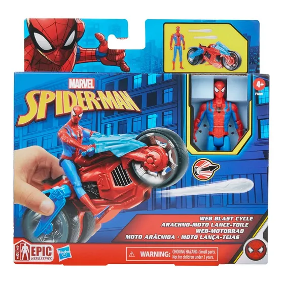 Spider-man Moto Original Con Figura Hasbro Marvel