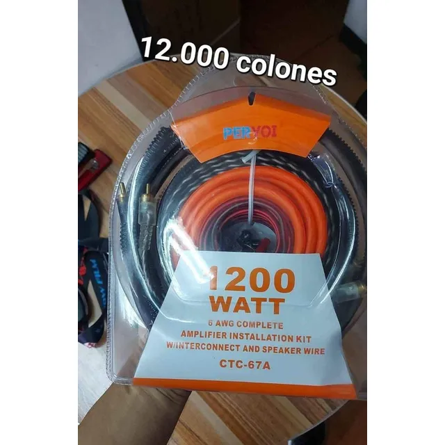 Juego De Cables Para Amplificador De Coche Ctc-67a  ¢10.000