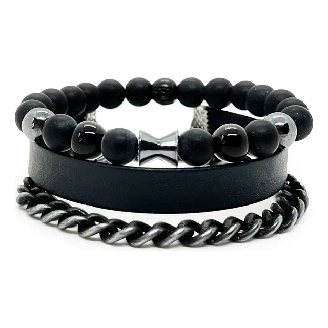 Pulsera Gogo Argentina X3 Talium Hombre Piedras Naturales