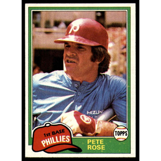 1981 Topps 180 Pete Rose Nm-mt Béisbol De Los Filis De Filad 1981 Topps 180 Pete Rose Nm-mt Béisbol De Los Filis De Filad
