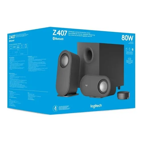 Parlantes Logitech Z407 Bluetooth Inalambrico Subwoofer Pc Color Negro