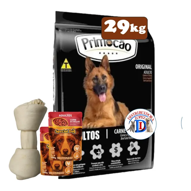 Primocao Original Adulto 20+8kg+ Hueso Jamon Serrano+ 2 Pate