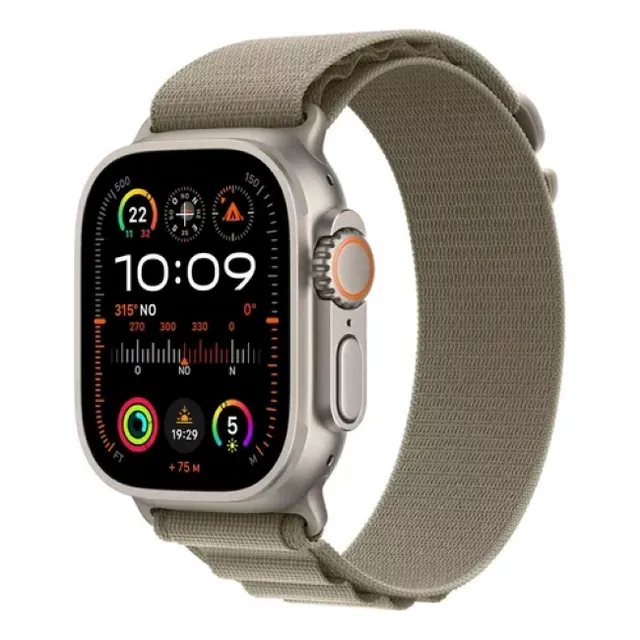 Apple Watch Ultra 2 GPS + Celular • Caja de titanio de 49 mm • Correa Alpine verde oliva - Mediana