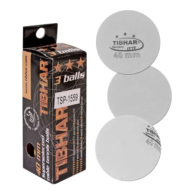 Pelotas Ping Pong 3 Star Bola Tenis Mesa Tibhar Blancas X 3 