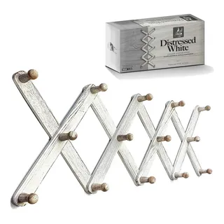 Perchero De Madera Expandible Mercurial Trade - Ganchos De M Blanco