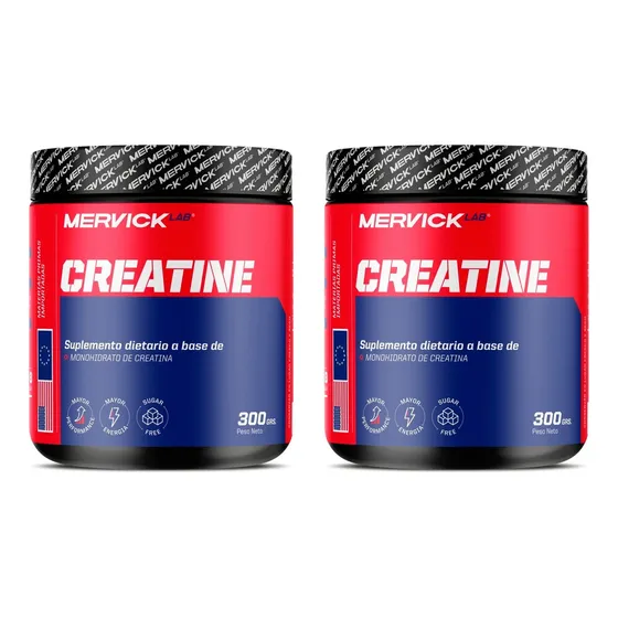 Combo X2 Creatina Mervick Lab Monohidrato Pote X 300 Grs