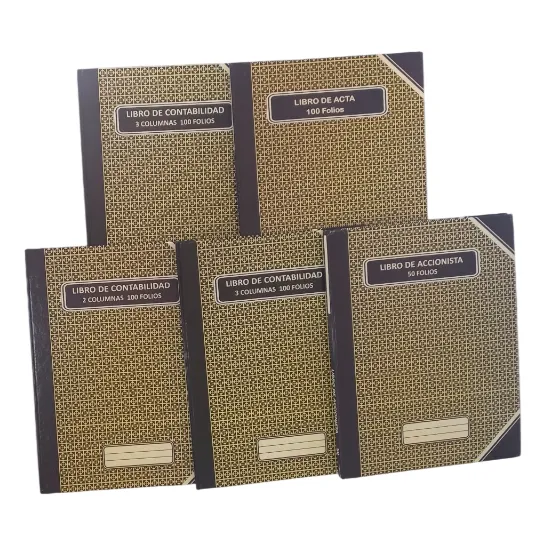 Juego De Libros Contable Para C.a 5 Unds