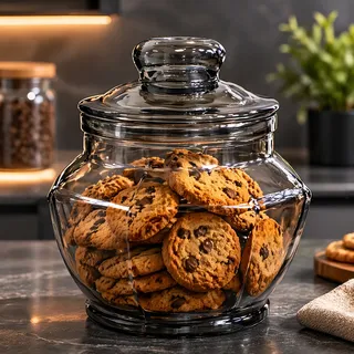 Pote Hermético 800ml Vidro Fumê Com Tampa Armazenar Cozinha Preto/fumê