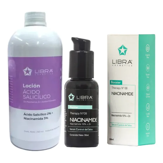 Kit Libra Loción Acido Salicílico 250ml + Serum Niacinamida