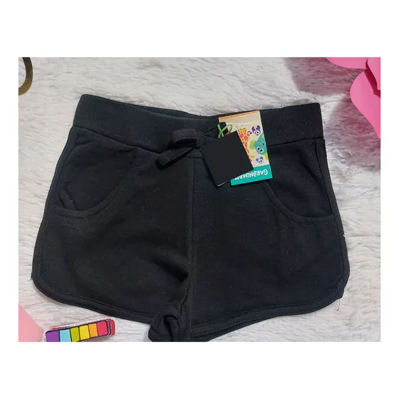 Short Garanimals Negro Liso Para Niña Pequeña