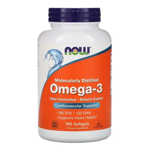 Now Foods Omega-3 Enteric 180 Sgels Sabor Sin Sabor