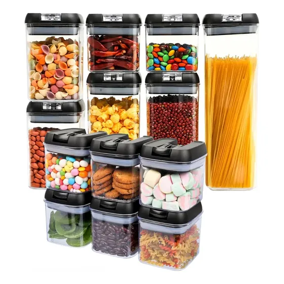 Set Completo X13 Tuppers Herméticos Organizadores De Cocina