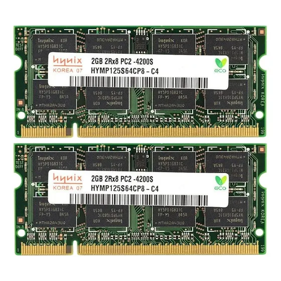 Memória Ram Notebook Hynix 2x 2gb = 4gb Ddr2 533mhz Pc2 4200