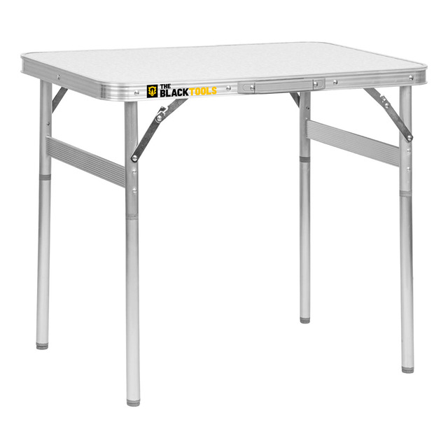 Mesa Pequena Dobrável Camping Alumínio 60x45cm Vira Maleta Cor Prateado