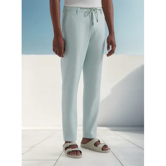Calça Masculina Reta Em Linho Hering