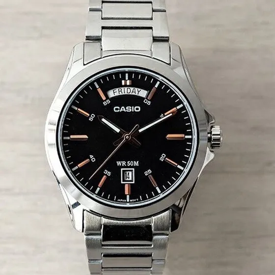 Mtp-1370d-1a2vd - Reloj Casio P/m Acero Doble Calendario