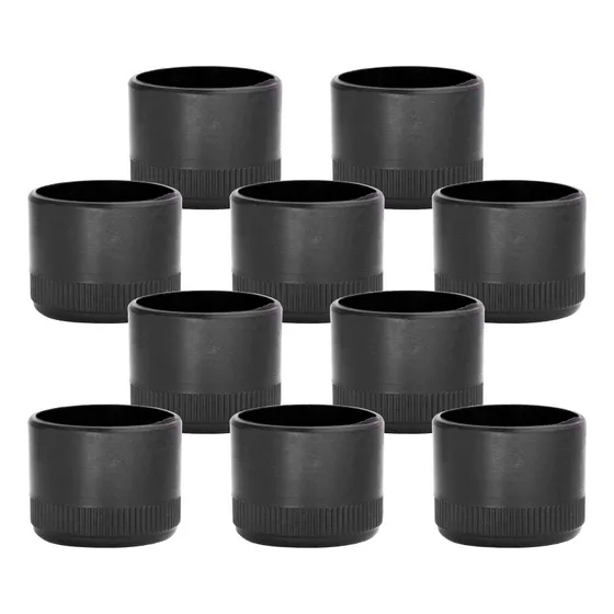 Kit 20 Ponteiras Protetora Pé Tubular De Cadeira 2,2cm 22mm