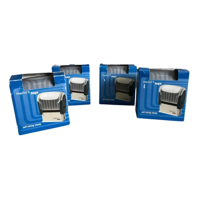 Combo X4 Sellos Automáticos Imprint 3 Logo Como Nuevo
