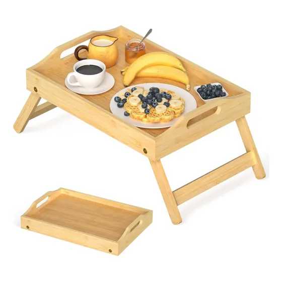 Bandeja De Mesa De Desayuno Para Comer, Comida Plegable Que
