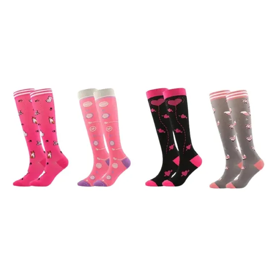4 Pares Calcetines Medias Compresión 20-30 Mmhg 