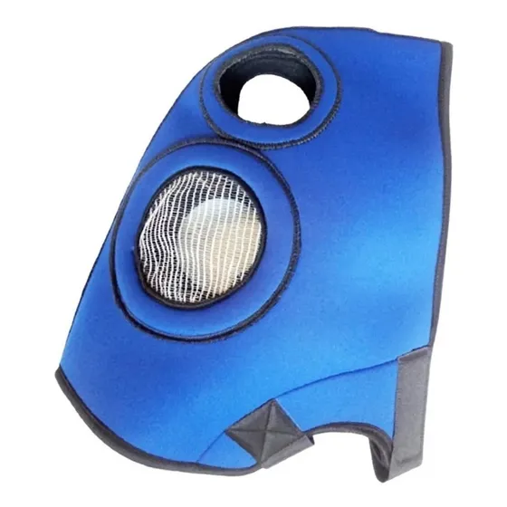 Mascara Anti Mosca Neoprene Com Proteção P Os Olhos Azul