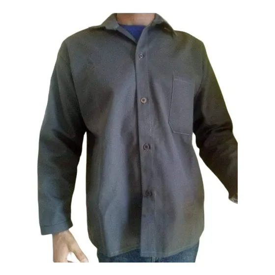 Camisa Soldador Manga Larga Talla Ú Colores Azul/gris