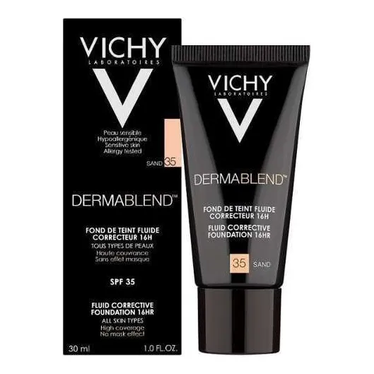 Base de maquillaje en crema Vichy Dermablend 3d Fluido Corrector tono 15 opal - 30mL
