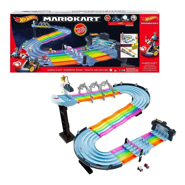 Hot Wheels Pista Mario Kart Senda Arcoíris