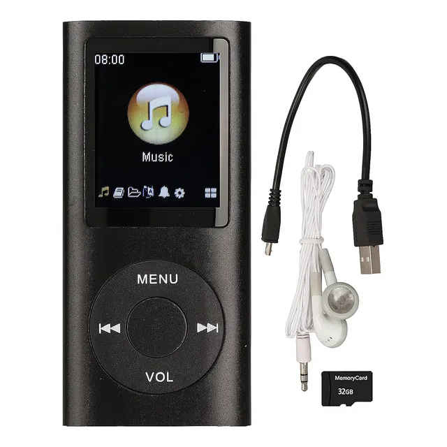 Reproductor Mp4 Pantalla Radio/grabador Voz + Tarjeta D 32gb
