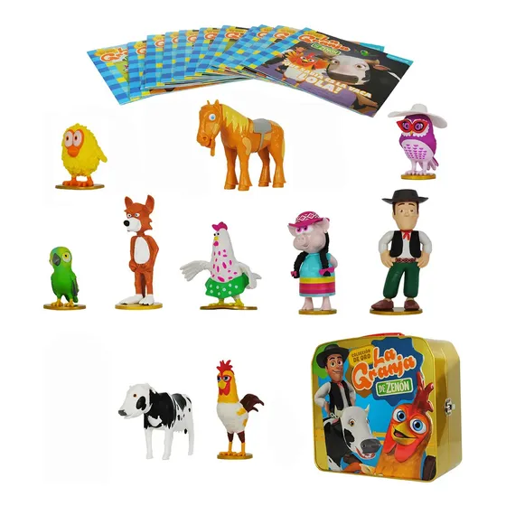La Granja De Zenón Oro Caja Contenedora + 10 figurines