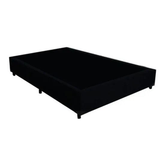 Base Box Viúva Poliéster Preto 128 X 188 X 40