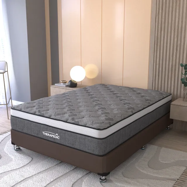 Colchón Matrimonial Therapedic Classic Medio Firme Valhalla Con Resortes De Carbono
