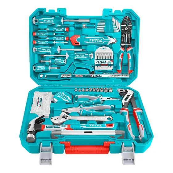Kit Maleta Herramientas Manuales 168 Pcs Total Thkthp21686 Color Turquesa
