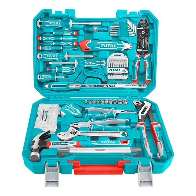 Kit Maleta Herramientas Manuales 168 Pcs Total Thkthp21686 Color Turquesa