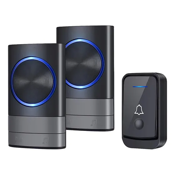 Timbre Inalámbrico Para Puerta Con 2 Receptores Impermeables