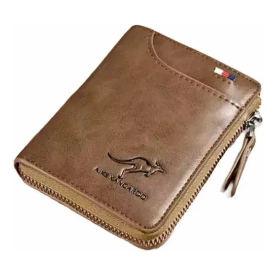 Billetera Cartera De Cuero Para Hombre Antirrobo Rfid