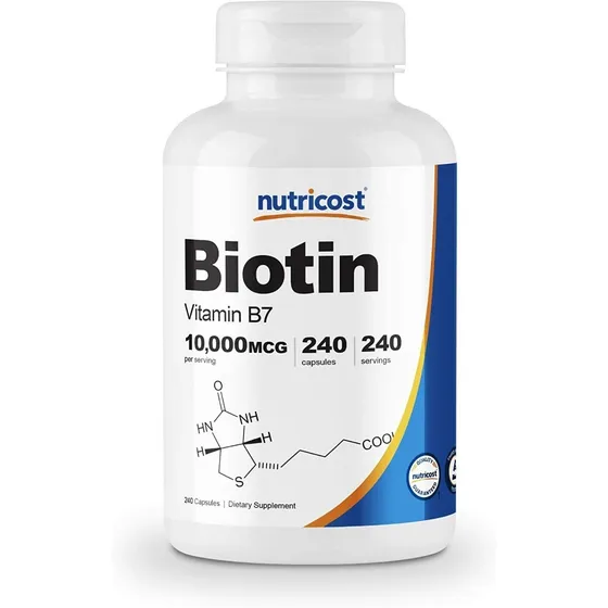 Biotina 10,000mcg  240 Unidades Original Nutricost