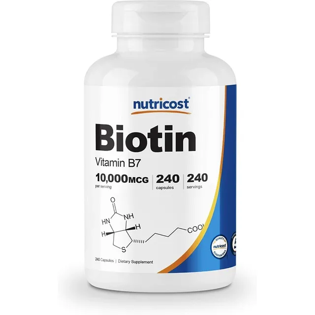 Biotina 10,000mcg  240 Unidades Original Nutricost
