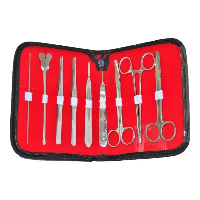 Estuche Diseccion Cirugia Menor, Sutura Set 9 Piezas