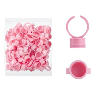 Kit 100un Anel Batoque Rosa Cilios Micropigmentação Tatuagem Kit 100un Anel Batoque Rosa Cilios Micropigmentação Tatuagem
