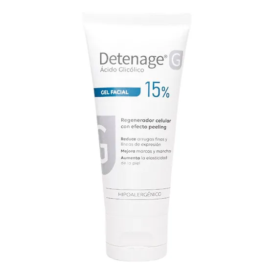 Detenage G Gel Facial 15% Ácido Glicólico Antiedad Arrugas Momento de aplicación Noche Tipo de piel Sensible