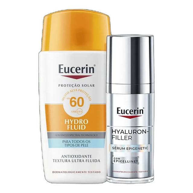 Kit Eucerin Hyaluron Filler Epigenetic + Protetor Sun Hydro Fluid