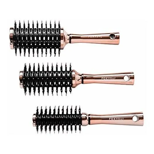 Cepillo Redondo Foxybae - Desenredador De Cabello En Oro
